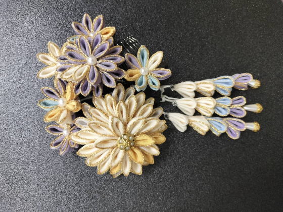 つまみ髪飾り【Aki_3012】|キモノレンタル|大阪都島、日産呉服・和田甚