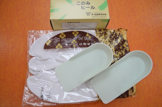 背が高くなりバランスが良くなる”このみヒール＆ヒール足袋を販売して居ります|大阪、日産呉服・都島店