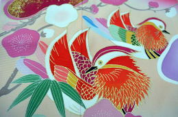 最高級、手描き大三身京友禅【UO-201】産着＆三つ身＆四つ身兼用|七五三レンタル|大阪、日産呉服・和田甚