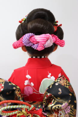 正絹高級七五三着物レンタル＆着付け・ヘアー・メイク・写真撮影|丸髷・和髪・つまみ髪飾り|大阪都島、日産呉服・和田甚