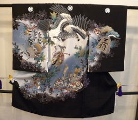 大阪/七五三･お宮参り衣装レンタル、厳選したお子様のための祝着:urm-004,着付,ヘアーセット