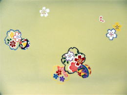 正絹四つ身友禅鶯色【YO1-006】|キモノレンタル|大阪都島、日産呉服・和田甚