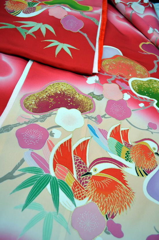 最高級、手描き大三身京友禅【UO-201】産着＆三つ身＆四つ身兼用|七五三レンタル|大阪、日産呉服・和田甚