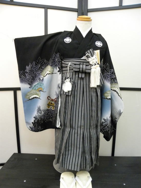 正絹着物＆袴セット（三歳男児）|レンタルキモノ|大阪、日産呉服・和田甚