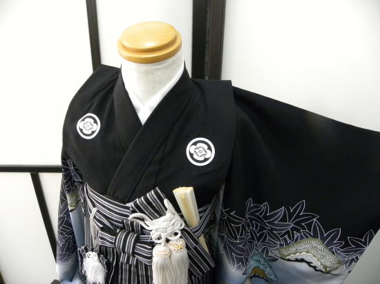 正絹着物＆袴セット（三歳男児）|レンタルキモノ|大阪、日産呉服・和田甚