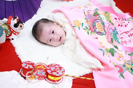 正絹高級産着（お宮参り着）レンタル|大阪市都島・日産呉服＆和田甚