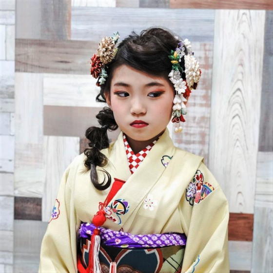 正絹高級七五三（753）四つ身レンタル/抹茶【】|大阪市都島・日産呉服＆和田甚