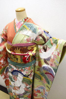 田村哲彦作、正絹手描き最高級振袖・Sサイズ|振袖レンタル|大阪都島、日産呉服・和田甚