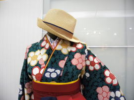 撫松庵、袴着物＋袴【HRO-1005】袴レンタル|大阪。地下鉄都島駅徒歩1分