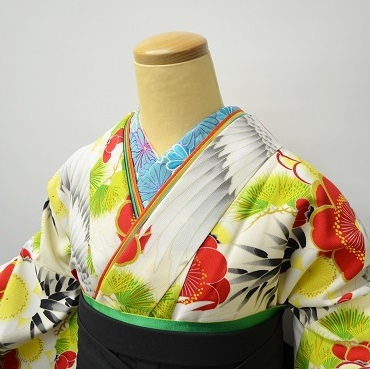 白地レトロ小袖|HRN-1002|袴レンタル|大阪。地下鉄都島駅徒歩1分