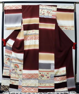 正絹最高級吉澤友禅訪問着、臙脂【H-040】|訪問着レンタル|大阪都島日産呉服・和田甚