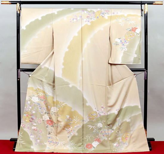 京友禅の老舗、白木染匠・正絹最高級京友禅：HMN-2005|レンタルキモノ|大阪、日産呉服・都島店