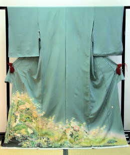 正絹最新柄、京加賀色留袖、グリーン|irt-003|レンタル大阪