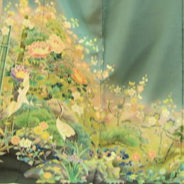 正絹京友禅手描き色留袖【IRT-003】|正絹色留袖レンタル|大阪、都島・日産呉服・和田甚