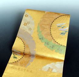 正絹最高級、長嶋織物謹製：瀞金泊袋帯【nagasima-d_1004】大阪都島、日産呉服・和田甚