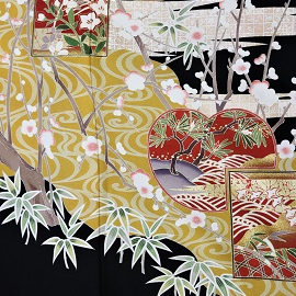 高級手描黒留袖【tr-023】の格安レンタルを紹介しています。大阪市都島区･地下鉄都島駅から徒歩1分