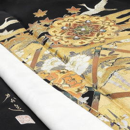 正絹最高級金彩・螺鈿黒留袖【trn-2012】甲斐泰造作