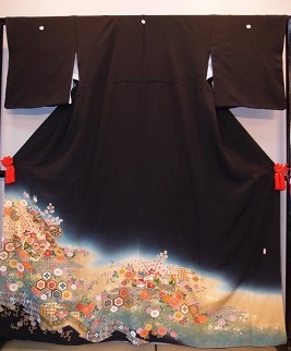 正絹手描京友禅き黒留袖|tr-016|留袖レンタル大阪