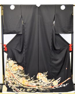 正絹純金箔黒留袖|tr-005|留袖レンタル大阪