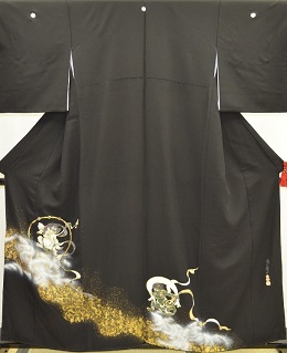 藤本隆士作金彩友禅螺鈿黒留袖|trn-030|留袖レンタル大阪