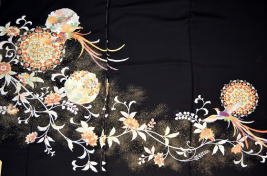 正絹最高級、純金箔・金糸縫い取り黒留袖:TR-032|留袖レンタル大阪・日産呉服