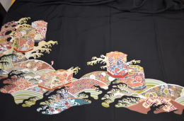 正絹手描京友禅き黒留袖|tr-039|留袖レンタル大阪