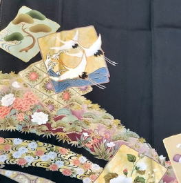 正絹京友禅黒留袖LL【TR-3018】|黒留袖・レンタル|大阪都島、日産呉服・和田甚