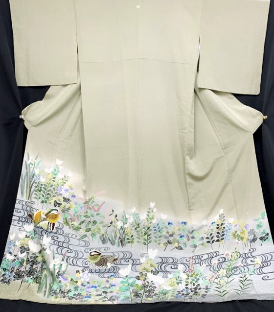 最高級豪華手描き友禅色留袖：羽田登喜男作|irtn-1010|色留袖レンタル、大阪・日産呉服