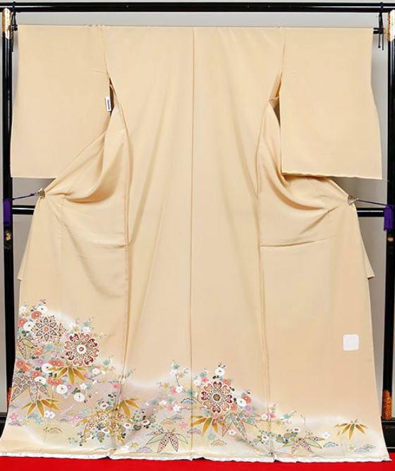 正絹手描京友禅色留袖【irt-1008】色留袖レンタル、大阪・日産呉服