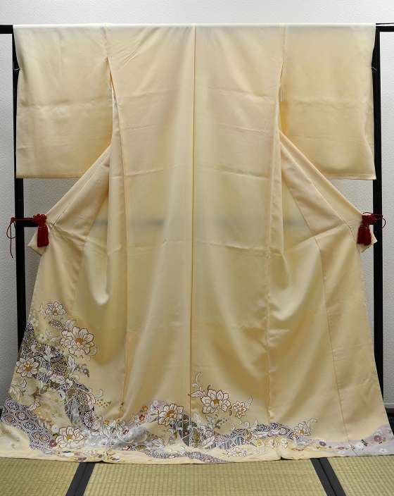 正絹最高級京友禅、手差し本染め色留袖【irt-006】|キモノレンタル|大阪都島、日産呉服・和田甚