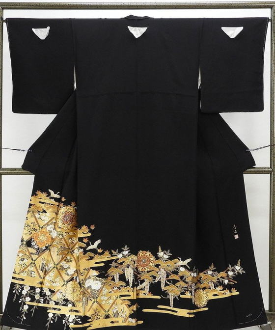 正絹最高級金彩・螺鈿黒留袖【trn-2012】甲斐泰造作