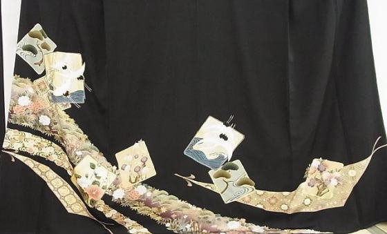 正絹京友禅黒留袖LL【TR-3018】|黒留袖・レンタル|大阪都島、日産呉服・和田甚