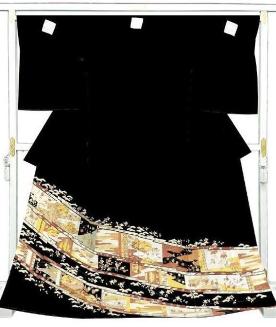正絹高級金彩黒留袖【TRN-2015】ふくよか対応|キモノレンタル|大阪都島、日産呉服・和田甚