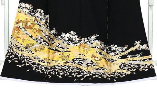 正絹最高級、金彩黒留袖|キモノレンタル|大阪都島、日産呉服・和田甚