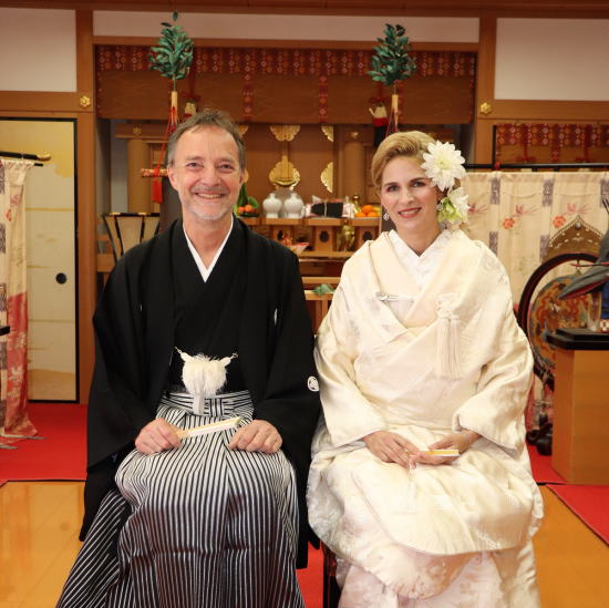 京都文子天満宮、ブライダル写真撮影|白無垢・色打ち掛けレンタルセット|大阪都島、日産呉服・和田甚