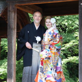 京都文子天満宮、ブライダル写真撮影|白無垢・色打ち掛けレンタルセット|大阪都島、日産呉服・和田甚