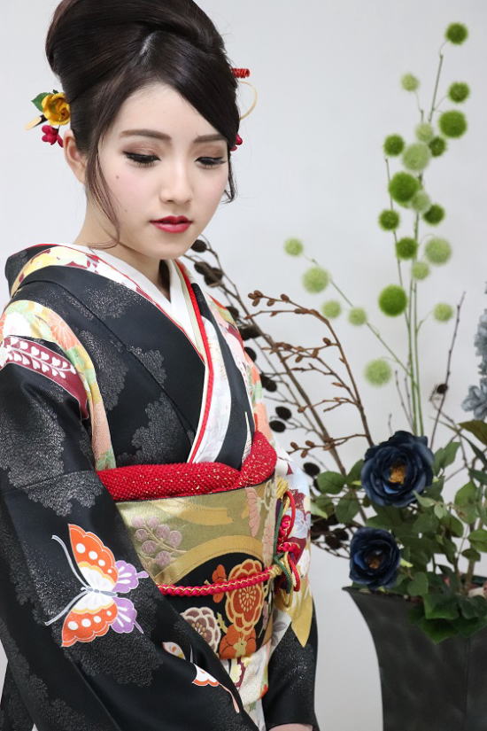 フォトスタジオ（写真スタジオ）：WadajiNでの振袖前撮り撮影|大阪、日産呉服・和田甚