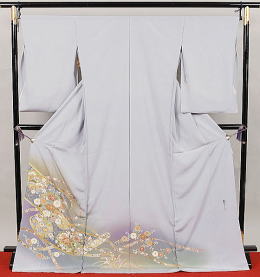 二代目青々手描き京友禅色留袖|高級色留袖通販|大阪、日産呉服・高級着物専門キモノ粋人