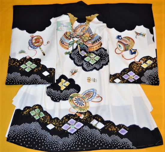 |高級着物専門キモノ粋人|正絹手描き産着男児：um-2001|大阪、日産呉服・都島店