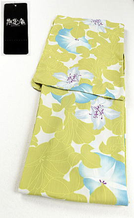 撫松庵、東レシルック：百合朝顔：M|キモノ粋人|大阪、日産呉服・和田甚