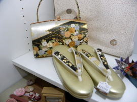 キンワシ印、正絹帯地・高級草履バック：￥24,200|キモノ粋人・草履バック|大阪都島、日産呉服・和田甚