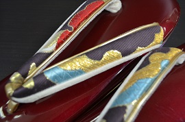 高級着物専門キモノ粋人|西陣帯地振袖用高級草履バッグ：zb-1005大阪、日産呉服・都島店