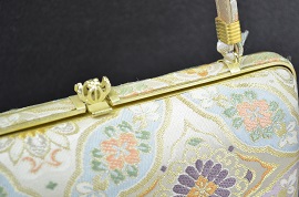 高級着物専門キモノ粋人|ゴールド（金色）高級草履バッグセット、手鏡つき:zb-1010、大阪、日産呉服・都島店