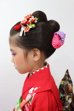 ７５３・楽々着付け・出張着付け・ヘアー＆メイク＆写真撮影:大阪都島、日産呉服・和田甚